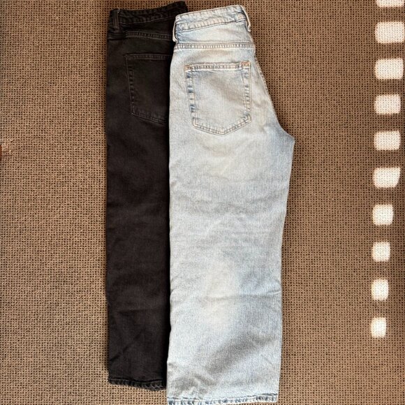 H&M Jeans 2 pairs -Wide leg crop - Picture 4 of 5